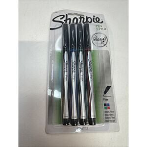 Uni-Ball Sharpie Pen Felt Pens Fine Point 0.4 mm Assorted Ink 4 Pack